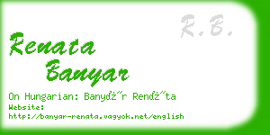 renata banyar business card